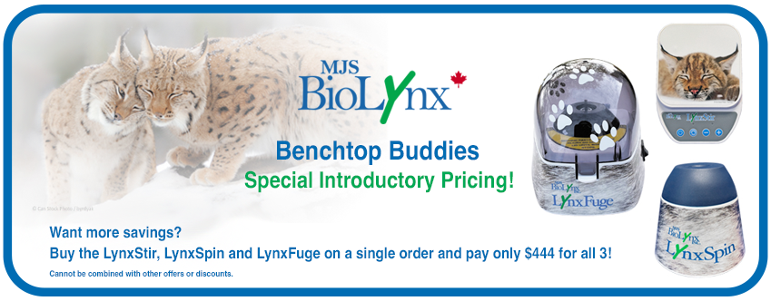 MJS BioLynx - Benchtop Buddies Banner - Special Introductory Pricing!